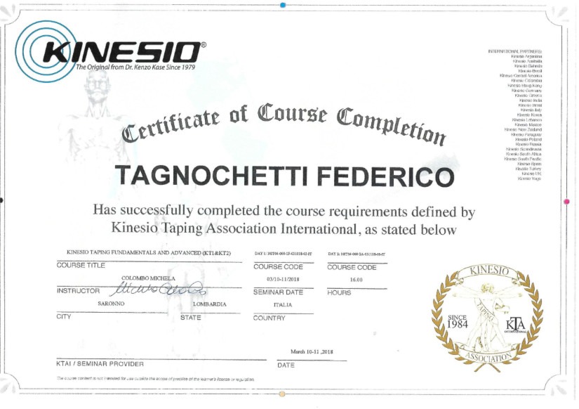 Osteopata specializzato in KInesiotaping